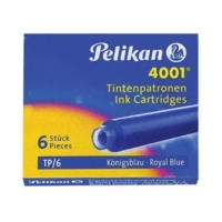 Etui de 6 Cartouches d'encre 4001 TP/6 Bleu noir - Pelikan