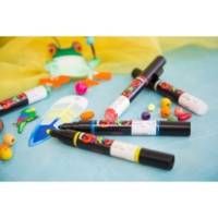 Lot de 6 Marqueurs Dragees Acrylique Brillante Multi Surfaces Pointe 0,7/4mm - PÉBÉO