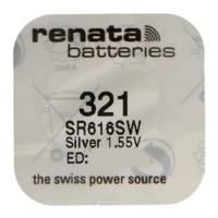 Pile bouton Silver Oxyde 321 / SR616 SW 0% Mercure 1,55V - RENATA