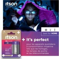 Pack de 2 Piles Alcalines LR20/D 1,5V ItsPOWER - ITSON