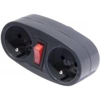 Multiprise Biplite 2 x 16 A avec Interrupteur - Anthracite - CHACON