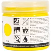 Pot 140ml Peinture Acrylique MAT pub Jaune Primaire - PÉBÉO