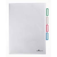 Sachet 5 Pochettes Coin d'organisation 3 Compartiments Transparent - DURABLE