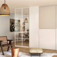 Bloc-porte pleine BERING décor chêne blanc Hui.72 à 100 mm - 204 x 93 cm - gauche poussant - Gedimat - SOGAL