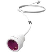 PowerExtention 5 m blanc magenta Type F interrupteur rotatif - ALLOCACOC