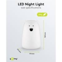 Veilleuse LED "Ours Polaire" lumière blanc chaud et 7 changements de couleur - GOOBAY