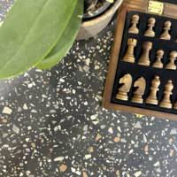 Plateau de table carré Terrazzo Black - RestooTab