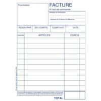Bloc FACTURES 100 x 155 mm 50 Feuillets Dupli - ELVE