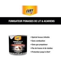 Cartouche Fumigateur Spécial Punaises de lit et Acariens 25m2 - FURY