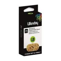 Bracelets caoutchouc blond 200 x 10 mm Boite de 100 g - WONDAY