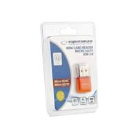Lecteur de Carte EA134O Externe MicroSD, MicroSDHC Orange - ESPERANZA
