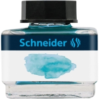 Flacon en verre 15 ml Encre liquide pour stylo plume Pastel Bleu des Bermudes - Schneider