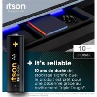 Pack de 4 Piles Alcalines LR6/AA 1,5V itsPREMIUM - ITSON