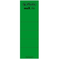 Sachet 10 Etiquettes de dos pour classeurs maX.file 60 x 190 mm Vert - Herlitz