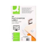 Boîte de 2400 Étiquette adhésive 70x35mm Jet d'encre Laser Copieur Blanc - Q-CONNECT