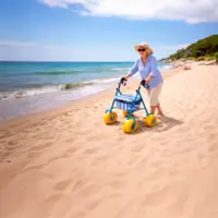 Déambulateur tout-terrain plage ACCESSWALK – Fun2Access