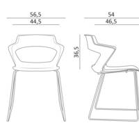 Fauteuil KAOMA coque plastique pied traineau – ArtProg