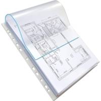 Sachet de 10 pochettes plan à soufflet rabat A4 PP 0,2 mm - OXFORD