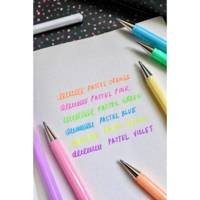 Pochette de 6 Rollers encre gel Hybrid Milky K108P Assortis pastel - PENTEL