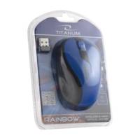 Souris Sans Fil Rainbow 2.4GHZ Optique 3D Bleu - TITANUM