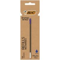 Etui de 3 Recharges pour Stylo Bille Cristal Re'New Pointe Moyenne bleue - BIC