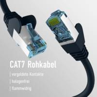 Câble réseau CAT. 7 jusqu'à 10 Gbit - Câble LAN 0,25 m S/FTP PIMF - Noir - EFB