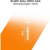 Pack de 4 Accu AAA Micro 1000mAH - CAMELION