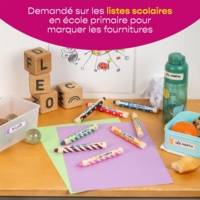 Sachet de 30 étiquettes stylos jaune/orange Avery