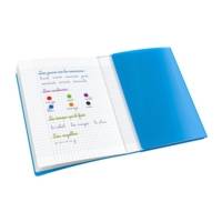 Cahier à rabat agrafé 24x32cm 96P 90G petits carreaux polypro incolore - CONQUÉRANT