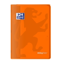 Cahier Easybook agrafé 21x29.7cm 96 pages grands carreaux 90g orange - Oxford