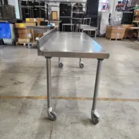 Table inox - Largeur XL (L=1610-2010mm) - Avec dosseret, Sur Roulettes - TBLXLP70DossRoul - Vesto