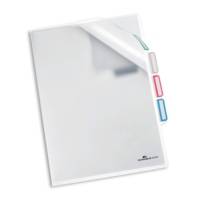 Sachet 5 Pochettes Coin d'organisation 3 Compartiments Transparent - DURABLE