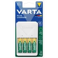 Chargeur Plug Charger, équipé de AA, blanc - VARTA