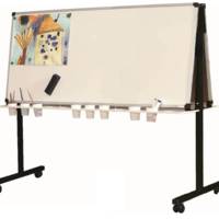 Pupitre maternelle mobile surfaces laquées blanches – Ulmann