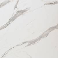 Table pied blanc Ø70cm marbre blanc chant laiton - intérieur - RestooTab