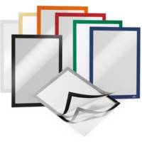 Pack 2 Cadres d'affichage Auto Adhésif Magnétique DURAFRAME A4 Blanc - DURABLE