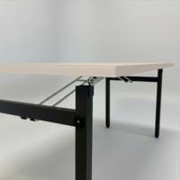 Table pliable Tambu 160x80cm beige coquille mat - intérieur - RestooTab