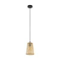 Suspension CLAVERDON D180 noir/ bois E27 - 40W - Gedimat - EGLO