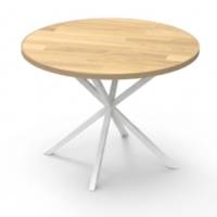 Table ronde Ø120 cm piètement Mikado réemploi - SEVE Mobilier
