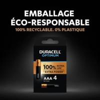 Pack 12 Piles Alcalines Optimum MN2400 AAA LR03 100% ExtraLife - DURACELL