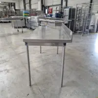 Table inox - Largeur L (L=1210-1610mm) - Avec dosseret - Reconditionné - TBLLLP70DossPied - Vesto