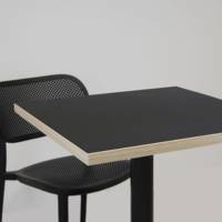 Plateau de table rectangle Noir & bois - RestooTab
