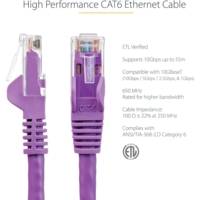 Câble réseau Cat6 UTP sans crochet - 3 m Violet - STARTECH.COM