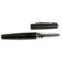 Stylo roller métal rechargeable à cartouche standard Noir - Herbin