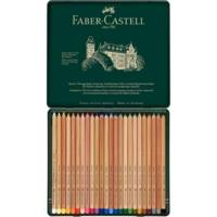 Etui Métal de 24 Crayons de couleur PITT PASTELL Assortis - FABER-CASTELL