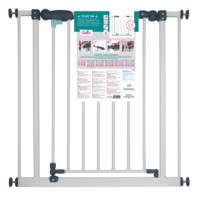 Barrière de protection AALTO pour enfants métal blanc - h.77 cm l.73 à 81 cm - Gedimat - NORDLINGER