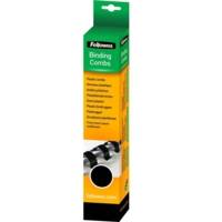 Pack 25 Baguettes à Relier Plastique 21 Anneaux A4 10 mm Noir - FELLOWES