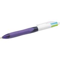Stylo 4 Colours GRIP FASHION Pointe Moyenne Encre Fantaisie - BIC