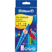 Crayon de couleur triangulaire SILVERINO fin, étui - Pelikan