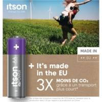 Pack de 4 Piles Alcalines LR6/AA 1,5V ItsPOWER - ITSON
